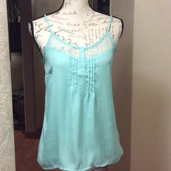 Mint polyester top - Picture 1 of 4